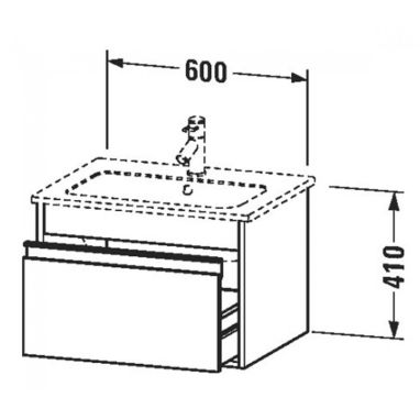 DURAVIT Тумба под умывальник подвесная Ketho (KT64181818)